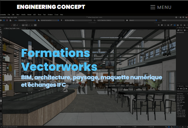 Formations Vectorworks BIM (Architecture, Paysage, IFC)