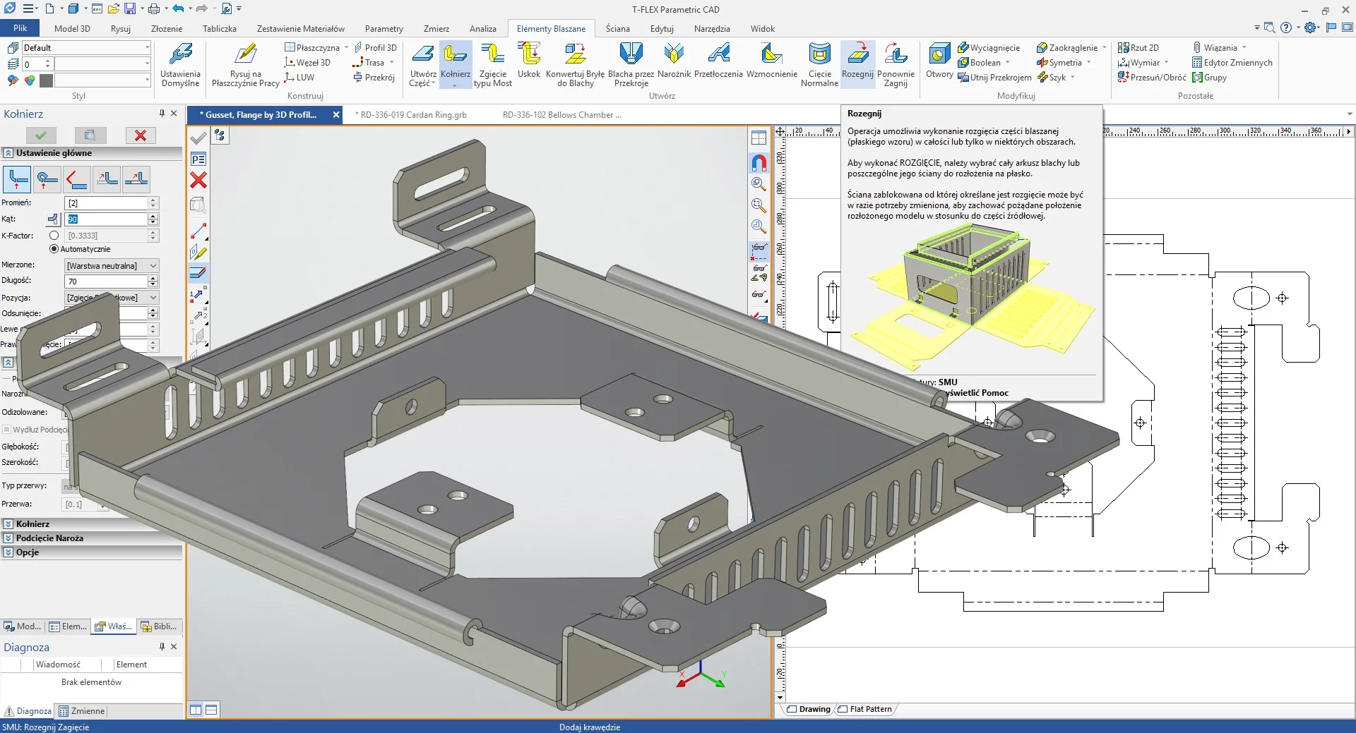 Formation T-FLEX CAD Tôlerie / Sheet Metal – Conception de pièces pliées et développés (flat pattern) en CAO 3D
