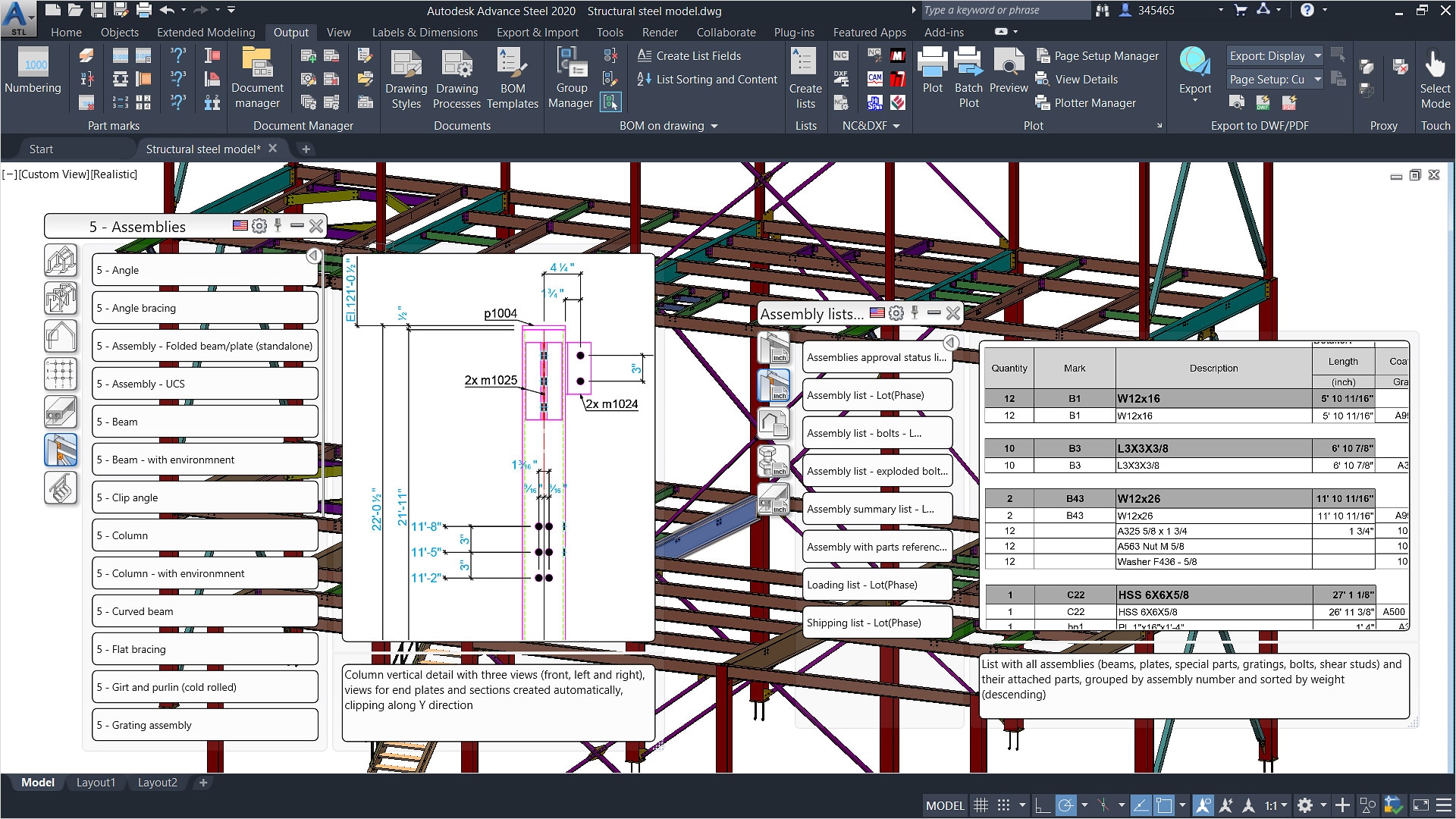 Formation Advance Steel Avancé – Modélisation 3D, Assemblages, Export fabrication et BIM